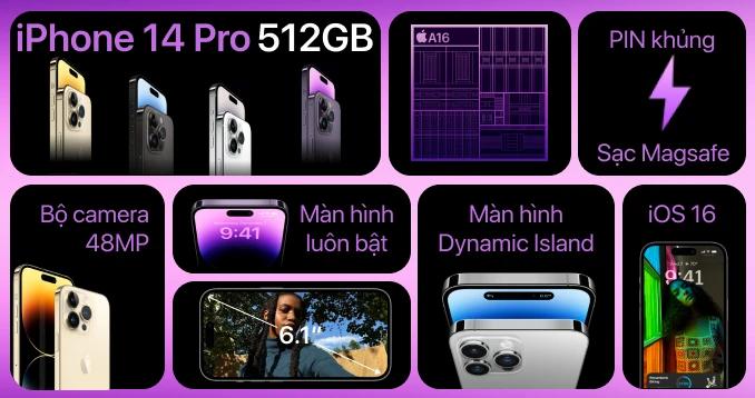 iPhone 14 Pro 512GB | Chính hãng VN/A