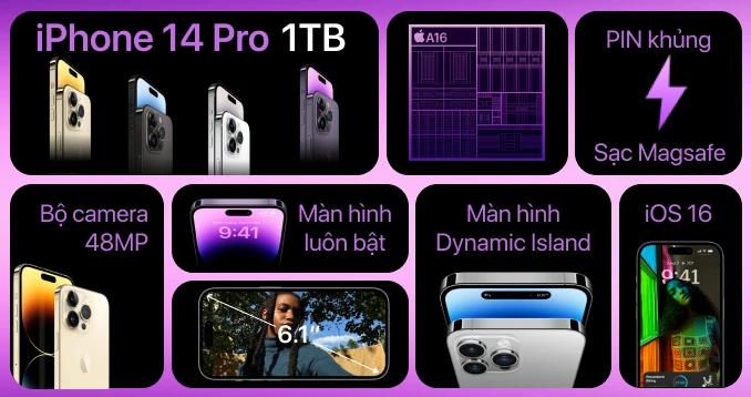 iPhone 14 Pro 1TB | Chính hãng VN/A