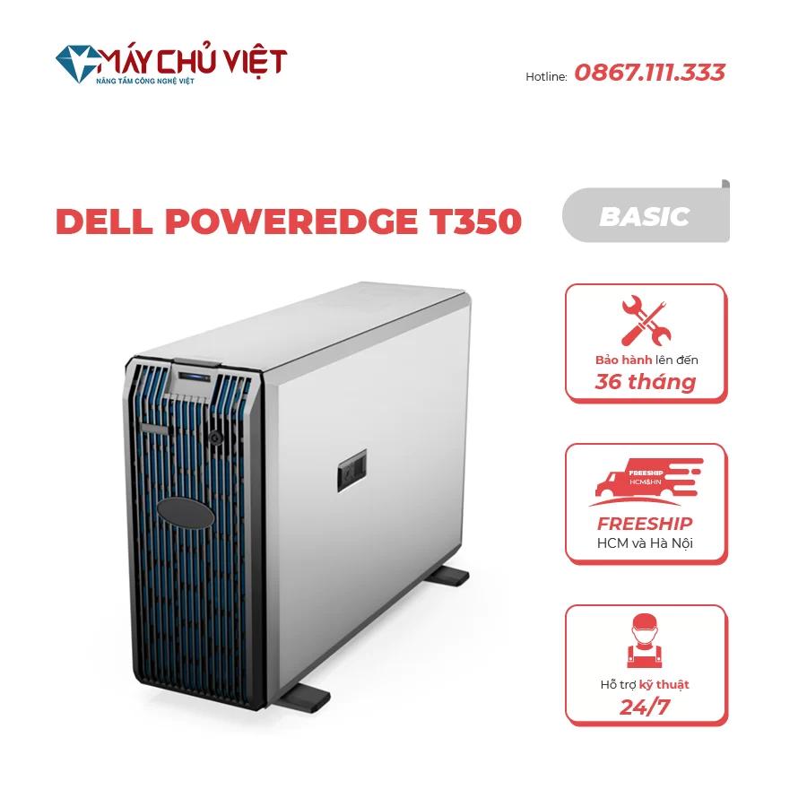 Máy Chủ Dell PowerEdge T350 – 8×3.5″ HP/Perc (E-2324G/8GB/600W)