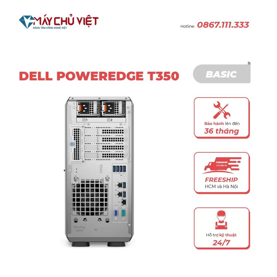 Máy Chủ Dell PowerEdge T350 – 8×3.5″ HP/Perc (E-2324G/8GB/600W)