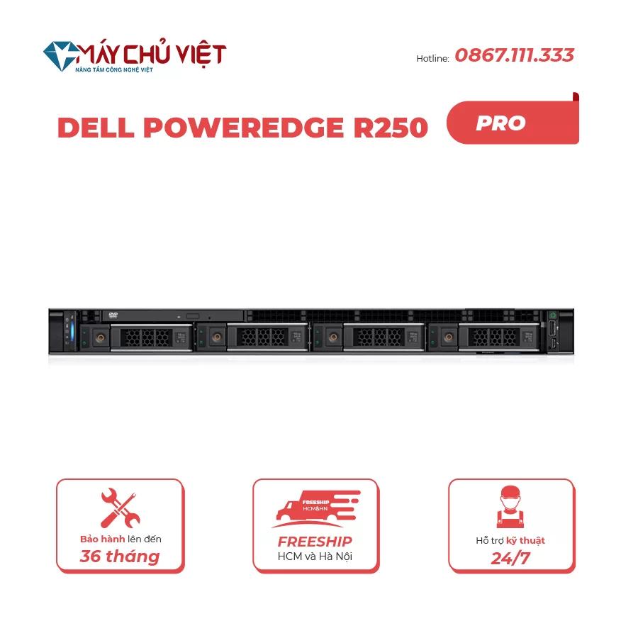 Máy Chủ Dell PowerEdge R250 – 4×3.5″ HP/Perc (E-2324G)