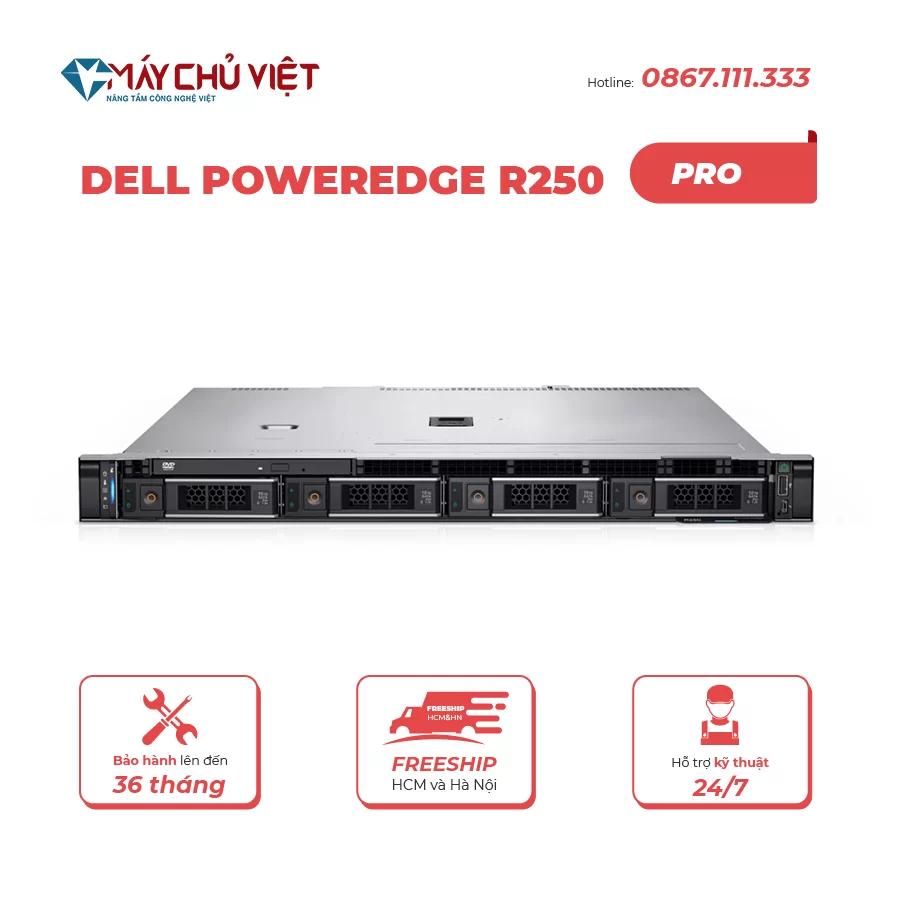 Máy Chủ Dell PowerEdge R250 – 4×3.5″ HP/Perc (E-2324G)