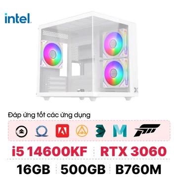 PC CPS Đồ Hoạ D07 i5 14600F / 16GB - 500GB / RTX 3060 - Trắng