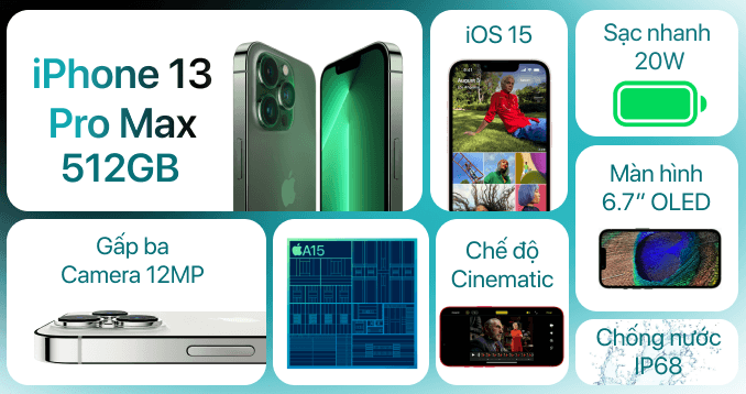 iPhone 13 Pro Max 512GB I Chính hãng VN/A