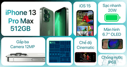 iPhone 13 Pro Max 512GB I Chính hãng VN/A
